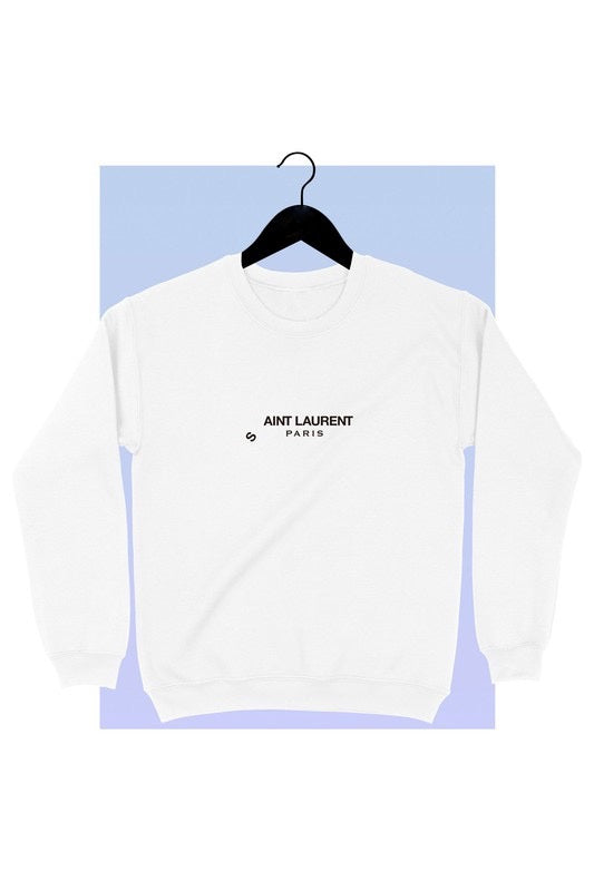 AINT LAURENT SWEATSHIRT (WHITE) – Aniethia