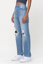 distressed dad jeans for women